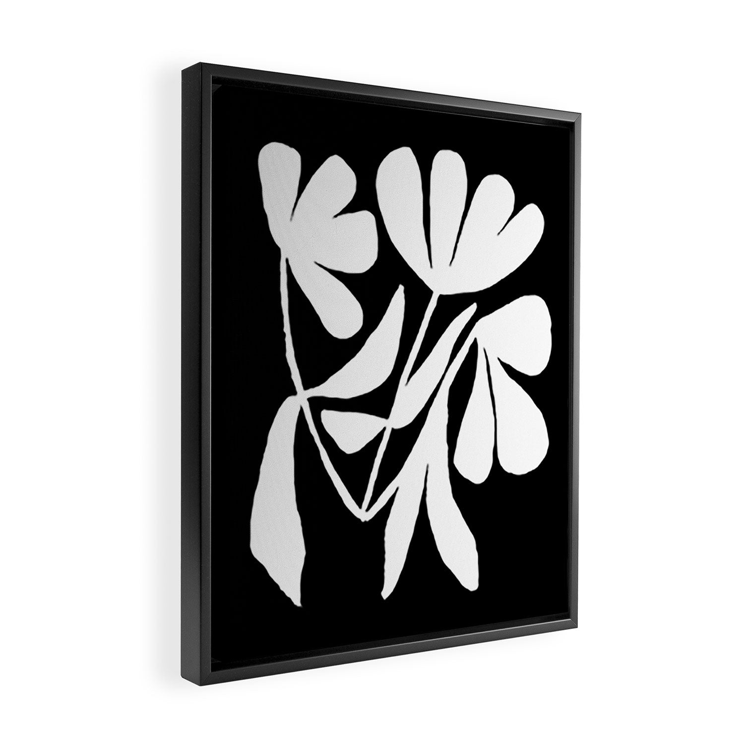 Tulip Fossil In Black  Framed Canvas Print Gallery Image 2