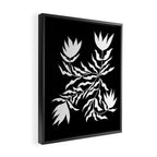 Tulip Tremble In Black  Framed Canvas Print Gallery Image 2