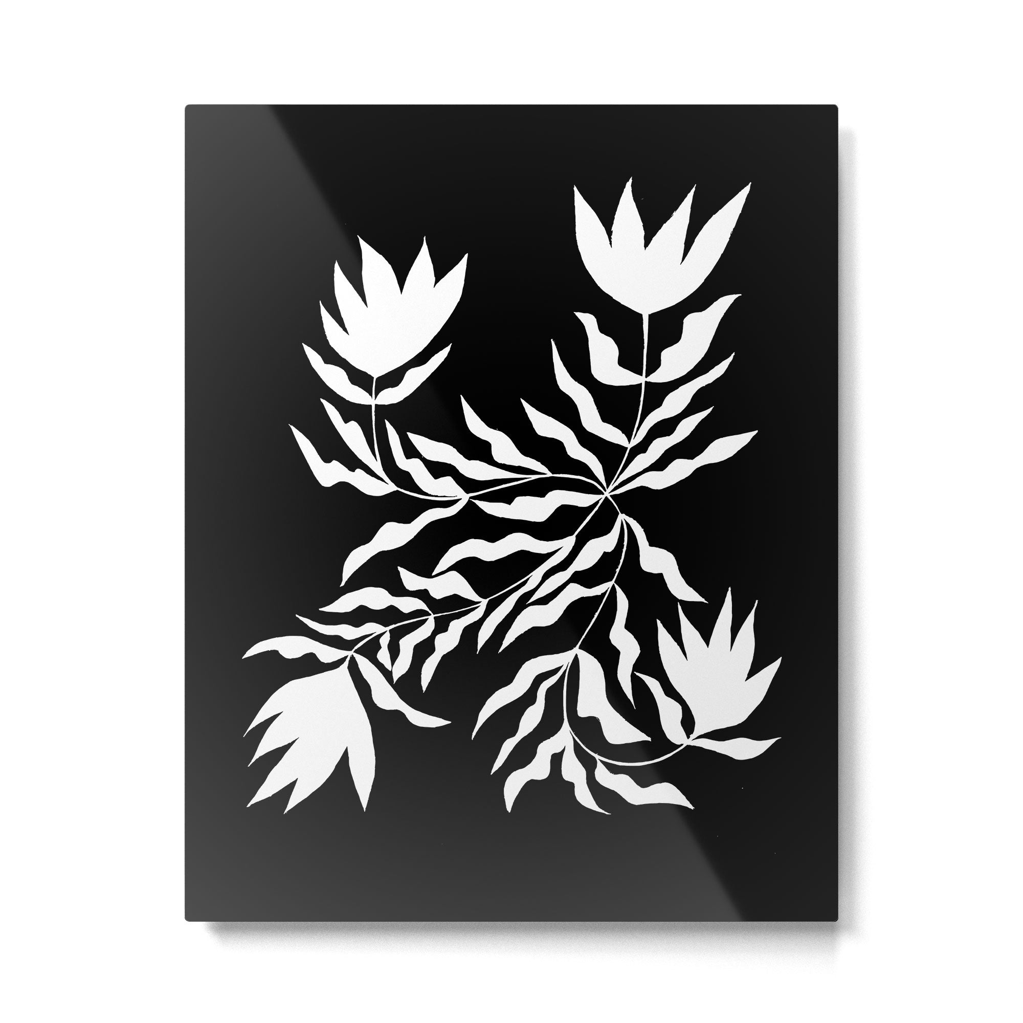 Tulip Tremble In Black  Metal Print Gallery Image 4