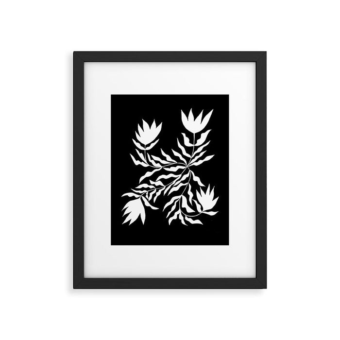 Tulip Tremble In Black  Framed Art Print Gallery Image 1