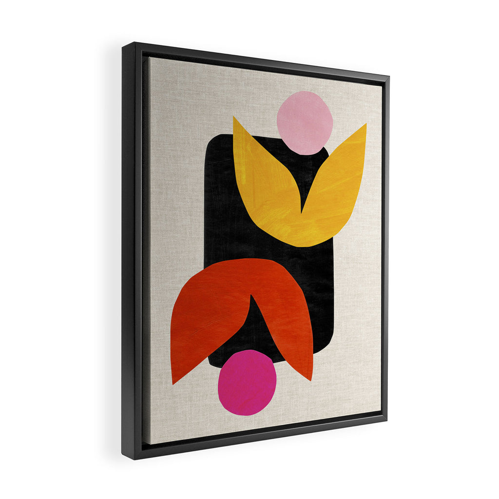 Twin Tulip Framed Canvas Print Gallery Image 2