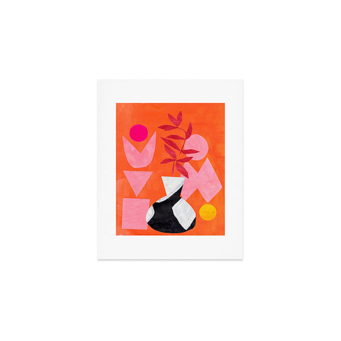 Two Sun Sunset Tribal Vase Art Print Gallery Image 1