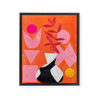 Two Sun Sunset Tribal Vase Framed Canvas Print Gallery Image 6
