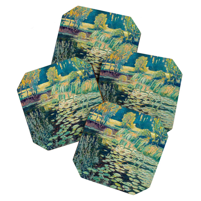 VaÌclav RadimskyÌ Landscape with lily pond Oil Painting  Coaster Gallery Image 1