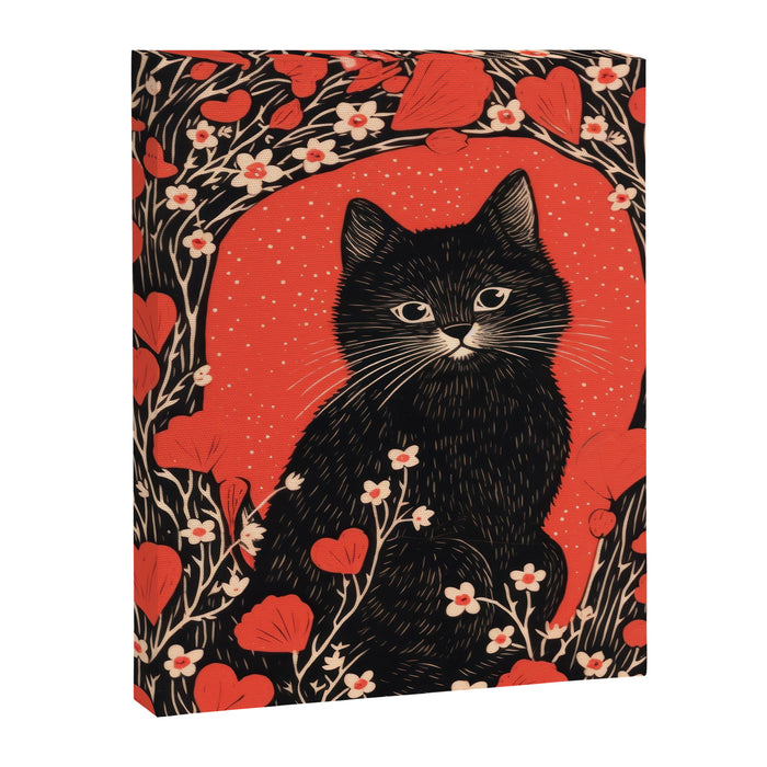 Valentines Kitty Canvas Print Gallery Image 1