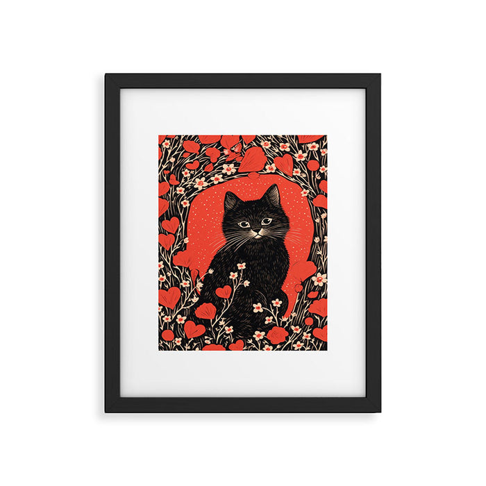 Valentines Kitty Framed Art Print Gallery Image 1