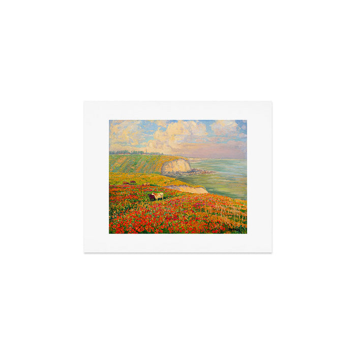 Václav Radimský (1867-1946) Normandy coast in bloom Impressionist Landscape Painting Bright Colors Art Print Gallery Image 1