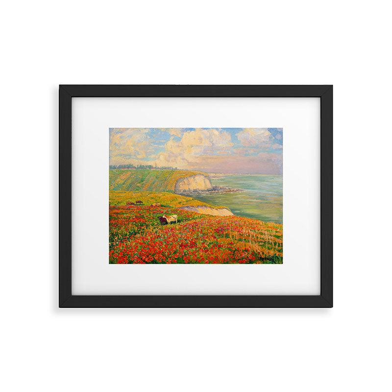 Václav Radimský (1867-1946) Normandy coast in bloom Impressionist Landscape Painting Bright Colors Framed Art Print Gallery Image 5