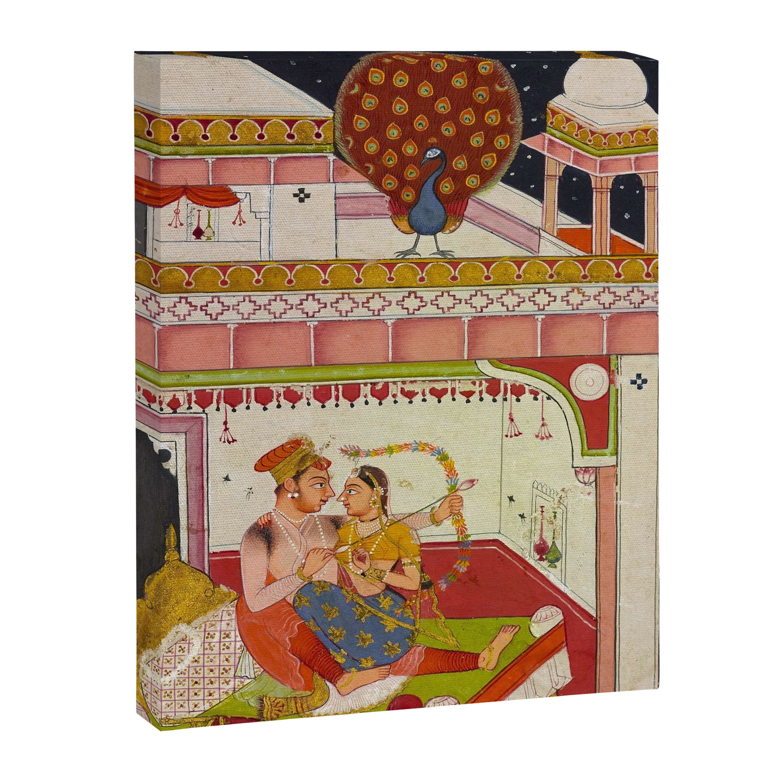 Vibhasa-Ragini Antique Indian Miniature Painted Illustration Canvas Print Gallery Image 6