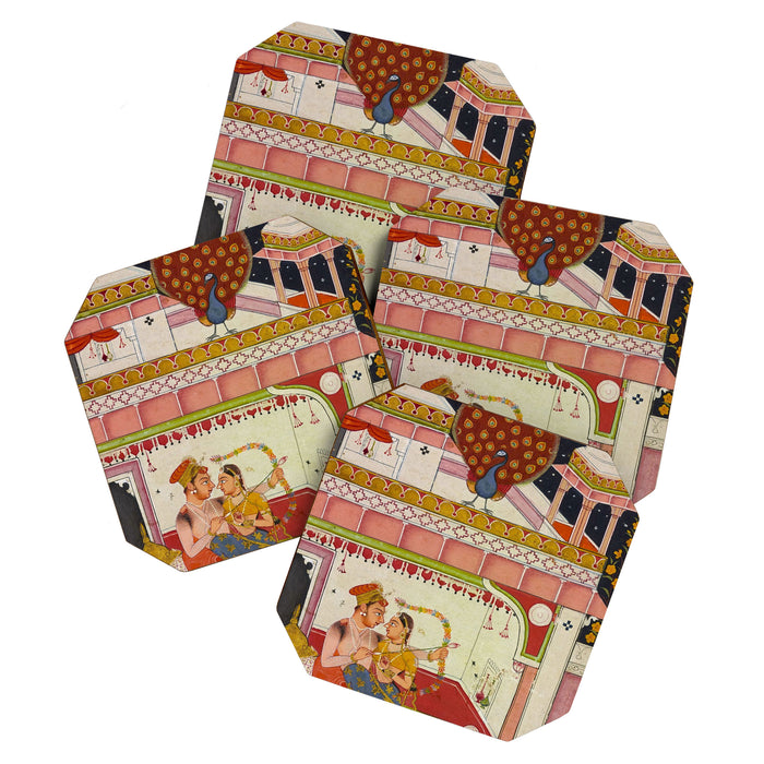 Vibhasa-Ragini Antique Indian Miniature Painted Illustration Coaster Gallery Image 1