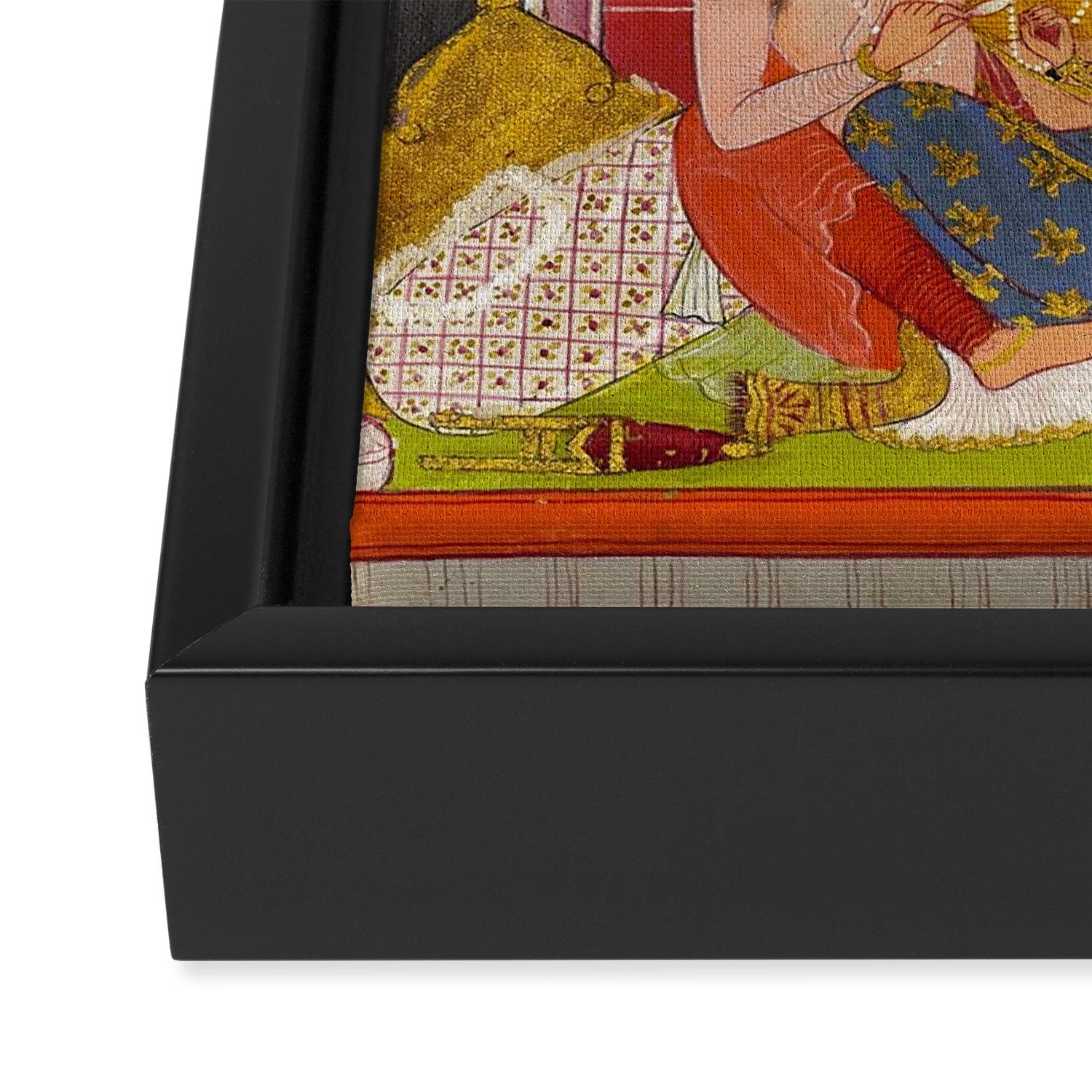 Vibhasa-Ragini Antique Indian Miniature Painted Illustration Framed Canvas Print Gallery Image 3