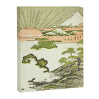 View of Mount Fuji at sunrise on New Year's Day by Isoda Koryusai Canvas Print Gallery Image 6