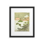 View of Mount Fuji at sunrise on New Year's Day by Isoda Koryusai Framed Art Print Gallery Image 5