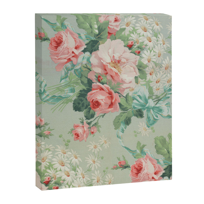 Vintage Botanical Fabric Pattern Canvas Print Gallery Image 1