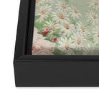 Vintage Botanical Fabric Pattern Framed Canvas Print Gallery Image 3