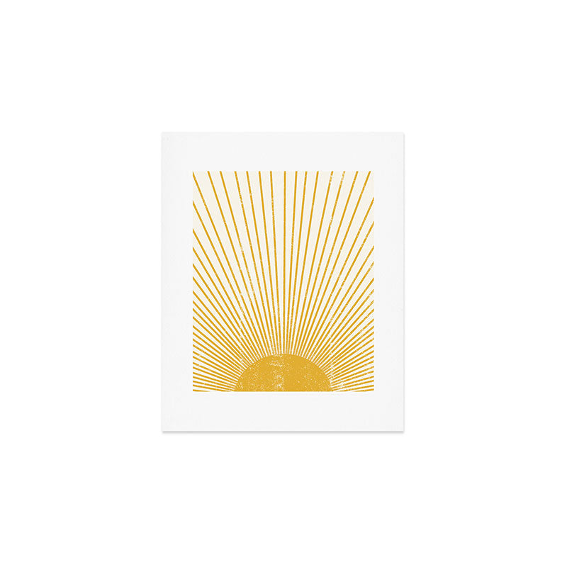 Vintage Sun Bohemian Boho Sun Rays Vintage Style Art Print Gallery Image 1
