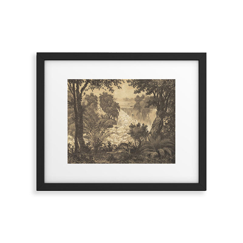 Voyage exploration en Indo-Chine-1873-Antique Landscape Tropical Jungle Tiger Framed Art Print Gallery Image 5