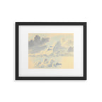 Watercolor Painting Sunrise Clouds Framed Art Print Gallery Image 5