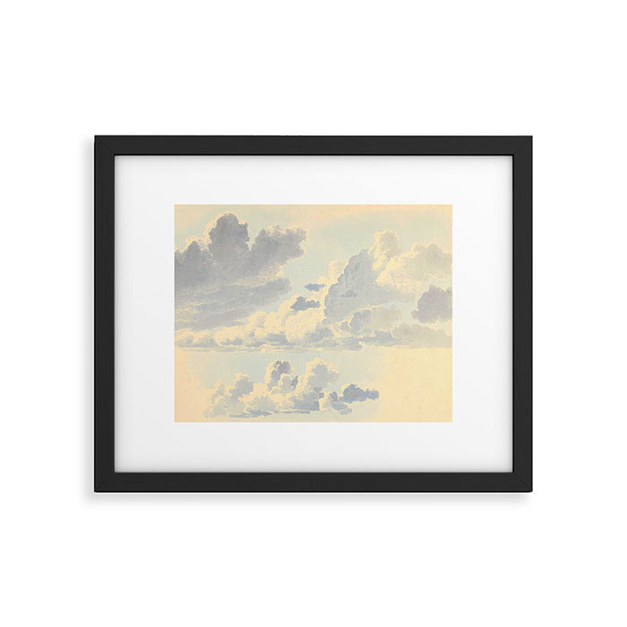 Watercolor Painting Sunrise Clouds Framed Art Print Gallery Image 1