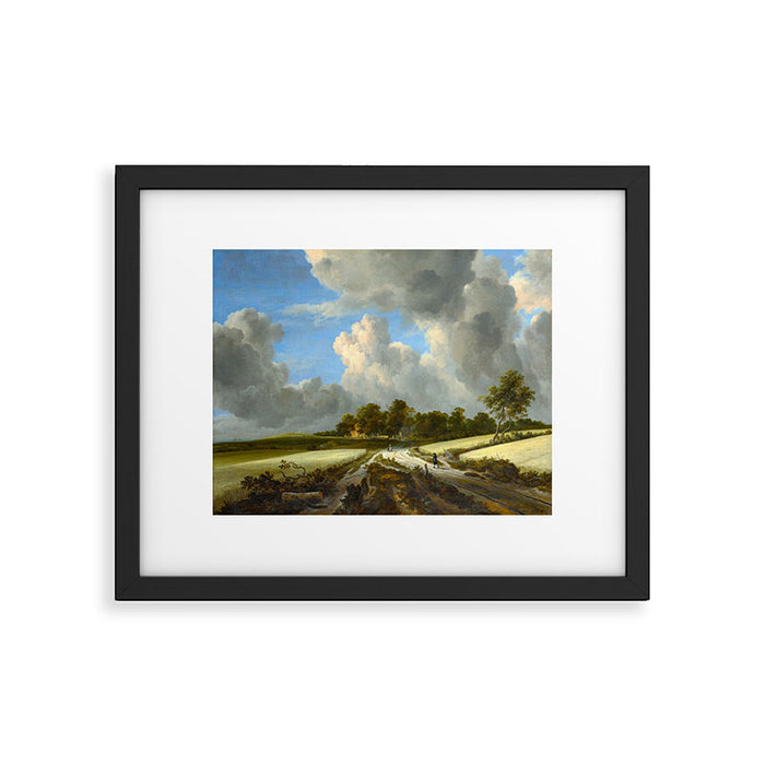Wheat Fields by Jacob van Ruisdael landscape oil painting Framed Art Print Gallery Image 1
