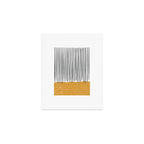 (White Background) Mid Century Modern Minimalist Rothko Inspired Color Field With Lines Geometric Style  Art Print Gallery Image 1