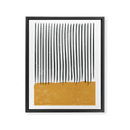 (White Background) Mid Century Modern Minimalist Rothko Inspired Color Field With Lines Geometric Style  Framed Canvas Print Gallery Image 6
