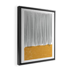 (White Background) Mid Century Modern Minimalist Rothko Inspired Color Field With Lines Geometric Style  Framed Canvas Print Gallery Image 2