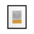 (White Background) Mid Century Modern Minimalist Rothko Inspired Color Field With Lines Geometric Style  Framed Art Print Gallery Image 5
