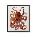 White Spotted Octopus Framed Canvas Print Gallery Image 6