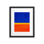 Wide Awake Blue Yellow And Orange Colorfield  Framed Art Print Gallery Image 5
