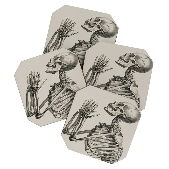 William Cheselden, Osteographia (The Anatomy of Bones), London, 1733 Praying Skeleton Coaster Gallery Image 1