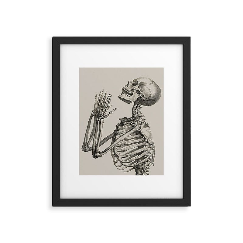 William Cheselden, Osteographia (The Anatomy of Bones), London, 1733 Praying Skeleton Framed Art Print Gallery Image 5