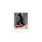 Winter Deer Pair Art Print Gallery Image 1