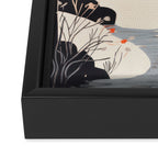 Winter River Fox Framed Canvas Print Gallery Image 3