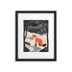 Winter River Fox Framed Art Print Gallery Image 5