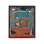 Women In The Forest Indian Painted Illustration Framed Canvas Print Gallery Image 8