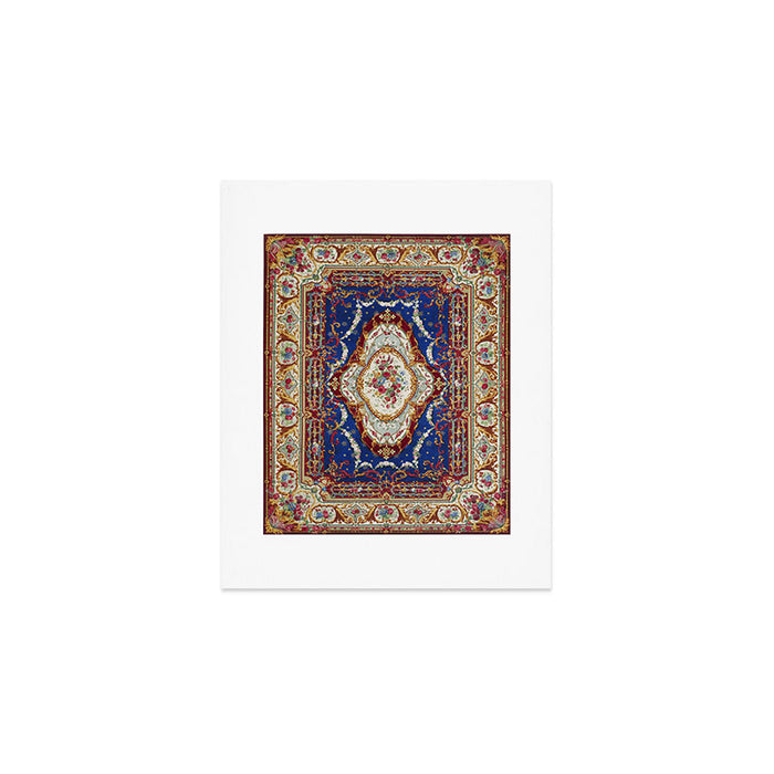 Wonderfully Detailed Persian Rug Oriental Victorian Style Carpet Design Art Print Gallery Image 1