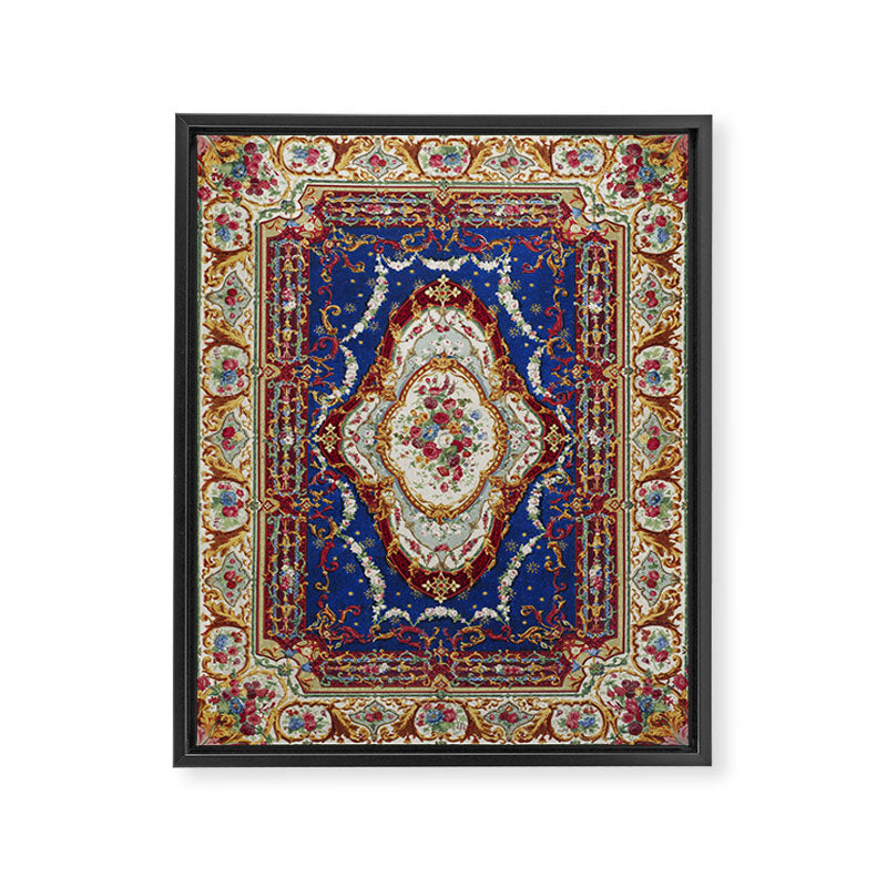 Wonderfully Detailed Persian Rug Oriental Victorian Style Carpet Design Framed Canvas Print Gallery Image 6