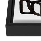 'Writing On The Wall' Mid Century Modern Fun Abstract Shapes  Framed Canvas Print Gallery Image 3