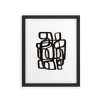 'Writing On The Wall' Mid Century Modern Fun Abstract Shapes  Framed Art Print Gallery Image 4