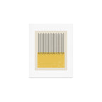 Yellow Lemon Square Stripes Mid Century Modern Minimalist Rothko Inspired Colourfield Stripes Art Print Gallery Image 1