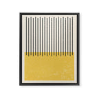 Yellow Lemon Square Stripes Mid Century Modern Minimalist Rothko Inspired Colourfield Stripes Framed Canvas Print Gallery Image 6