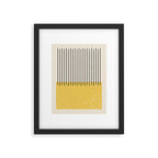 Yellow Lemon Square Stripes Mid Century Modern Minimalist Rothko Inspired Colourfield Stripes Framed Art Print Gallery Image 5
