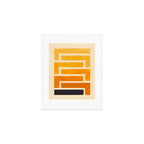 Yellow Ocher Mid Century Pattern Art Print Gallery Image 1