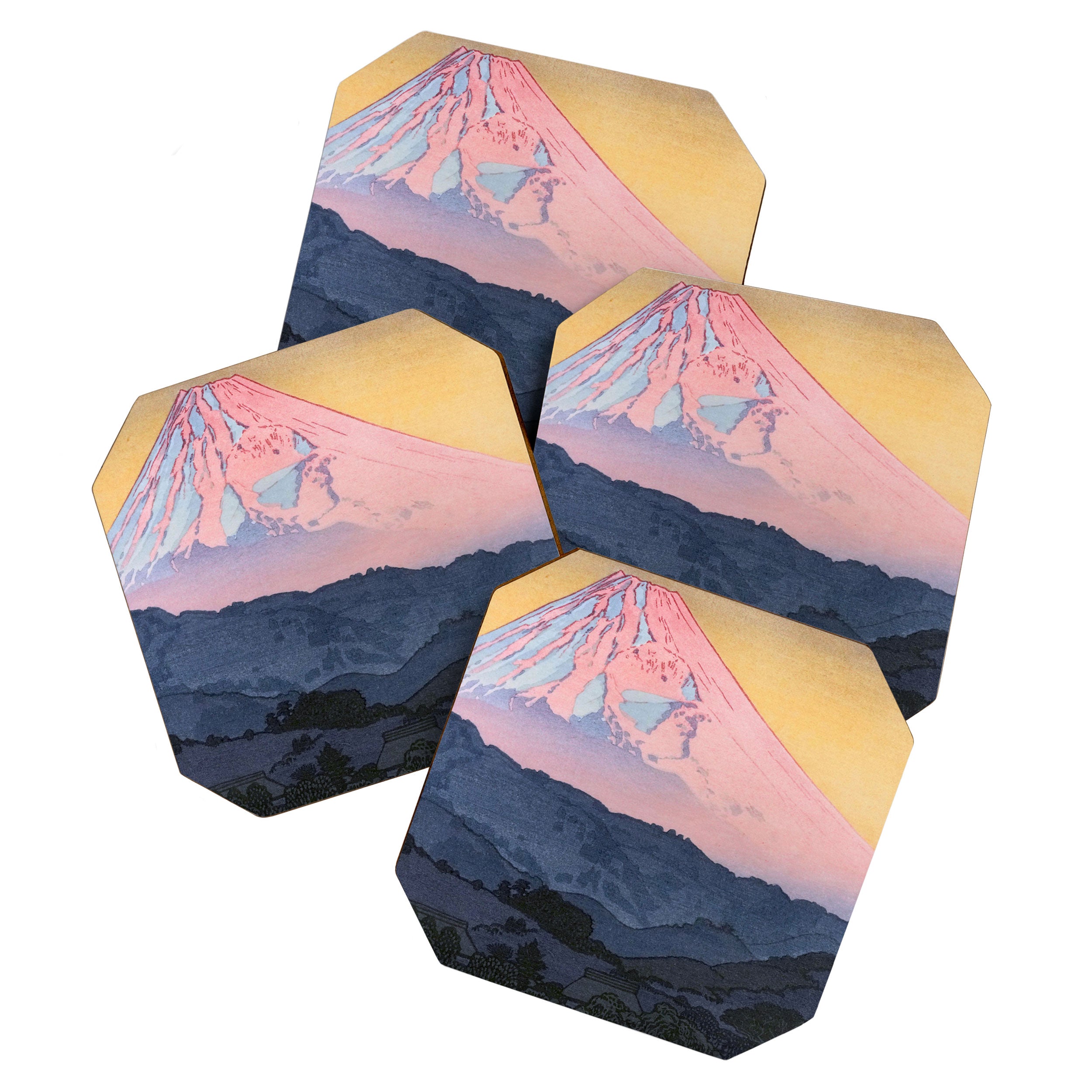 Yoshida Toshi 1911 1995 Mt Fuji from Nagaoka Morning  Coaster Gallery Image 1