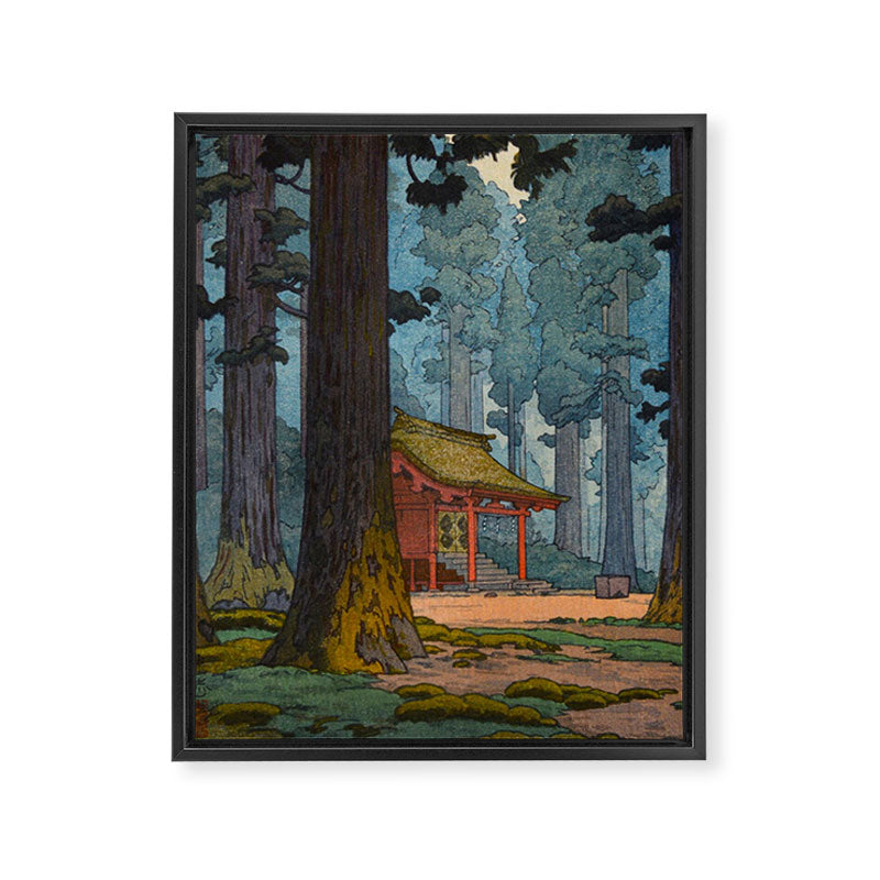 YoshidaToshi Sacred Grove Antique Japanese Woodblock Print  Framed Canvas Print Gallery Image 6