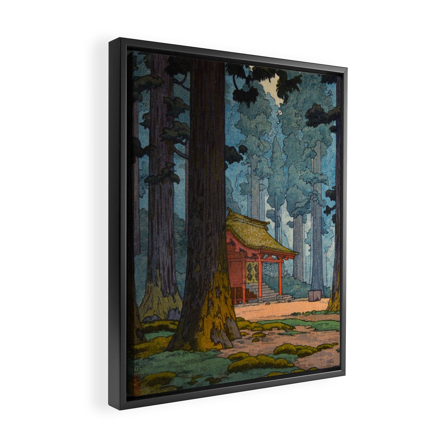 YoshidaToshi Sacred Grove Antique Japanese Woodblock Print  Framed Canvas Print Gallery Image 2