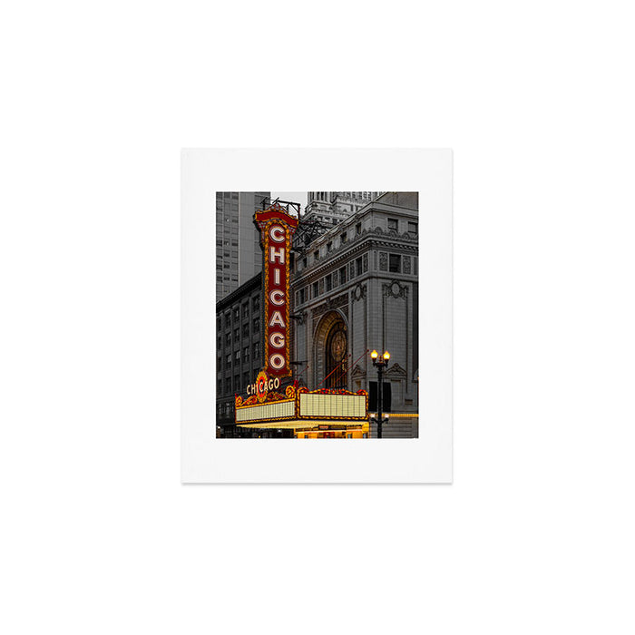 Chicago Theatre Sign Downtown State Street Historic Theater Marquee Art Print Gallery Image 1
