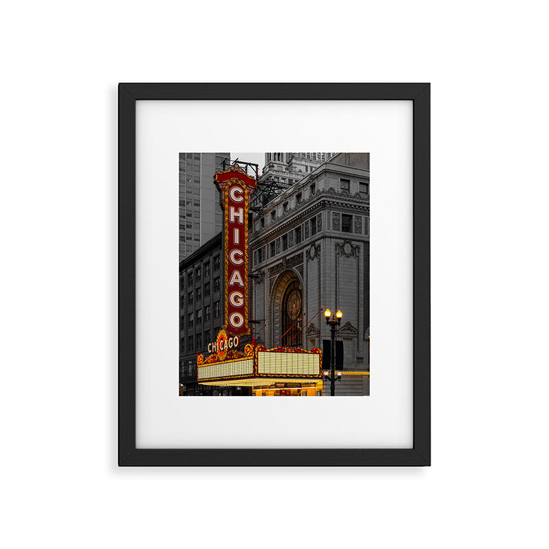 Chicago Theatre Sign Downtown State Street Historic Theater Marquee Framed Art Print Gallery Image 6