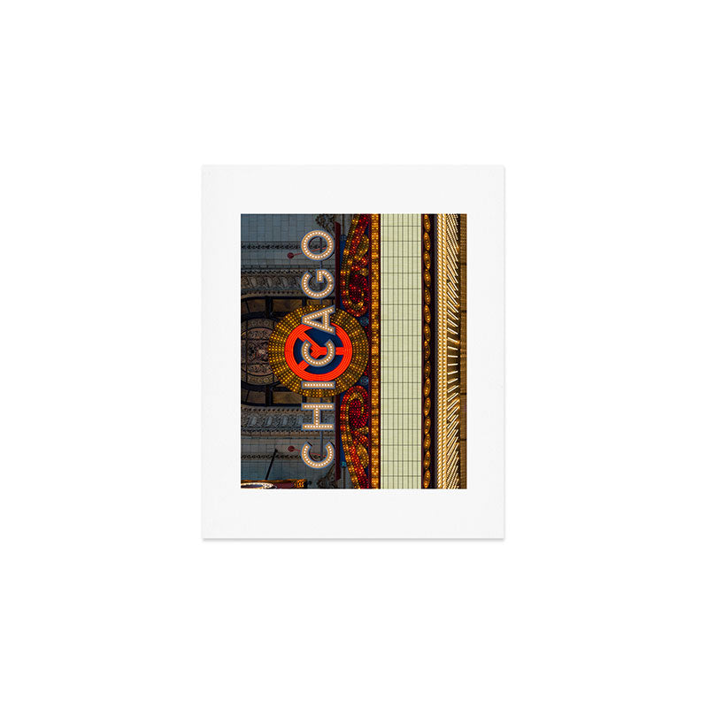 Glowing Chicago Art Print Gallery Image 1